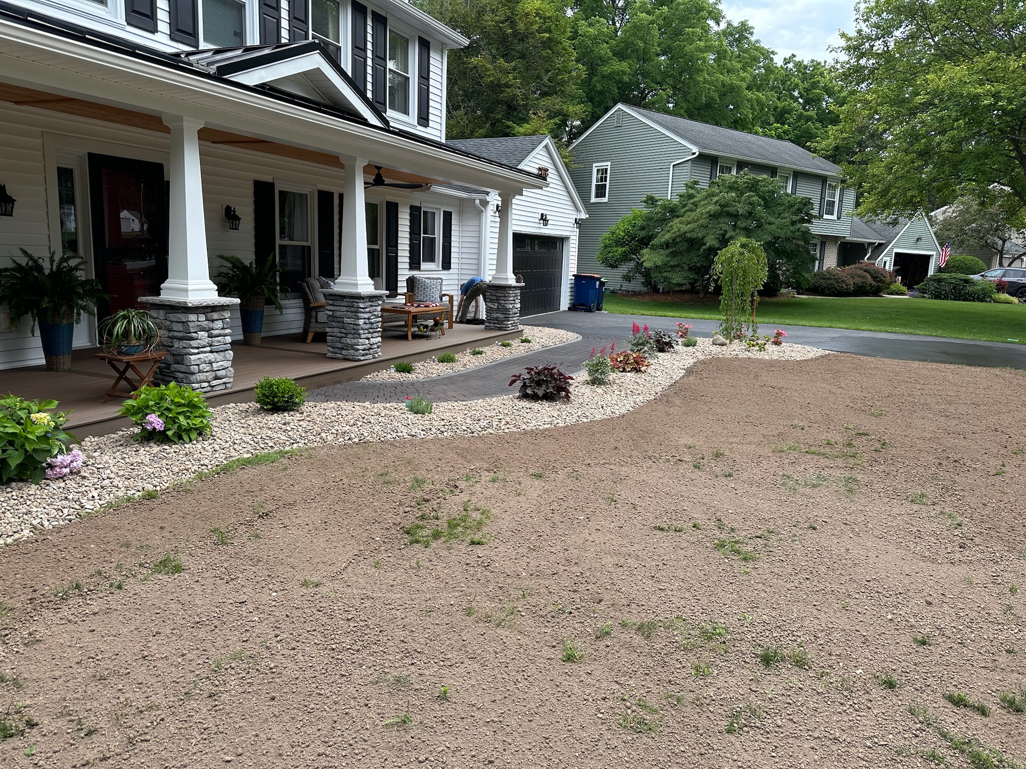 2024 garden install and walkway modification after photo 4